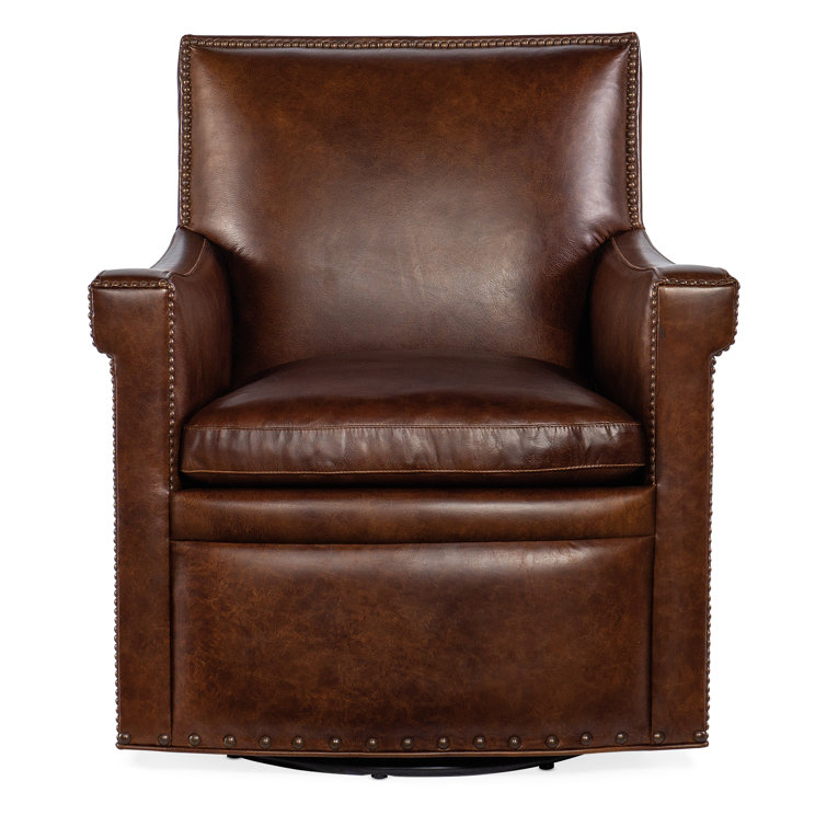 Hooker Furniture Leather Swivel Club Chair Perigold